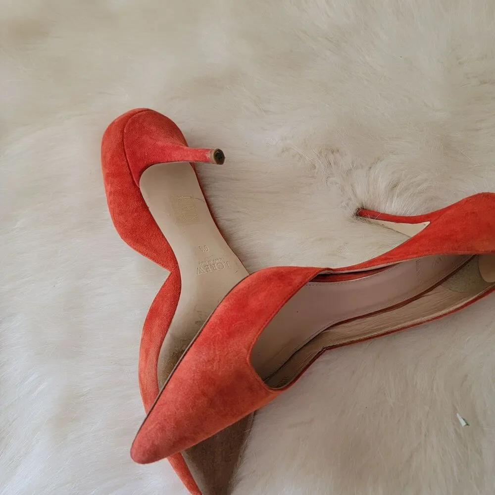 j. crew made in Italy D'orsay suede pump wmns sz 9.5 rust